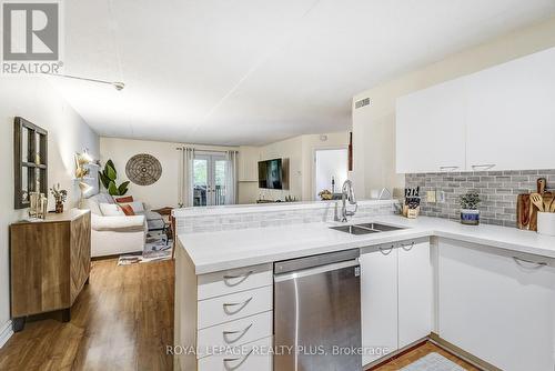 201 - 2030 Cleaver Avenue, Burlington, ON - Indoor Photo Showing Kitchen With Double Sink