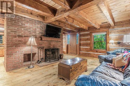 9419 2 Concession, West Lincoln, ON - Indoor Photo Showing Living Room With Fireplace