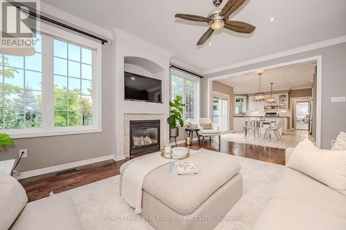 2366 Valleyridge Drive, Oakville, ON - Indoor Photo Showing Living Room With Fireplace