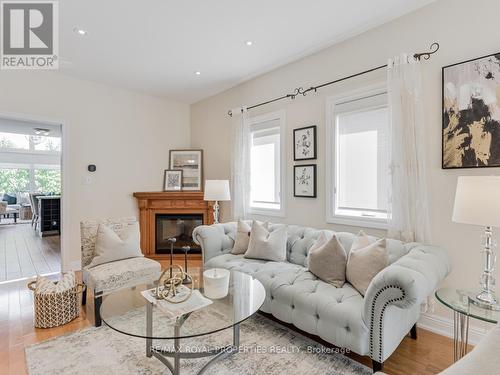 17 Ball Crescent, Whitby, ON - Indoor Photo Showing Living Room With Fireplace