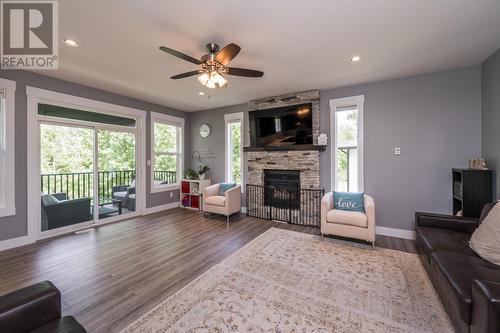 1218 Orizaba Court, Prince George, BC - Indoor Photo Showing Living Room With Fireplace