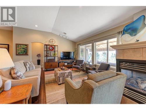 580 Denali Drive, Kelowna, BC - Indoor Photo Showing Living Room With Fireplace