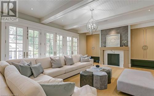 27 Park Avenue, Oakville, ON - Indoor Photo Showing Living Room With Fireplace