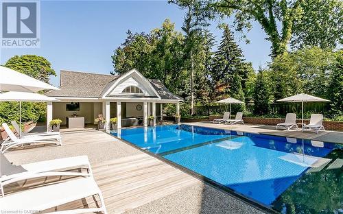 27 Park Avenue, Oakville, ON - Outdoor With In Ground Pool With Backyard