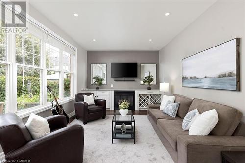 2457 Clayborne Place, Oakville, ON - Indoor Photo Showing Living Room With Fireplace