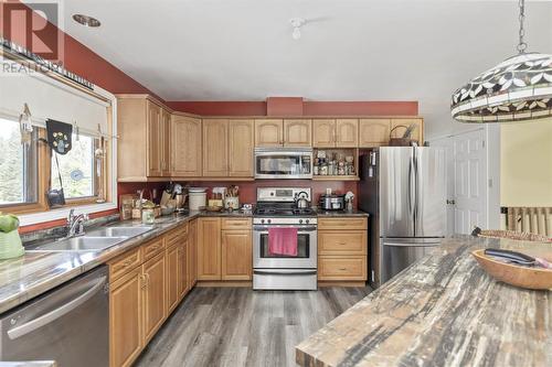 277 Highway 532, Searchmont, ON - Indoor Photo Showing Kitchen With Double Sink