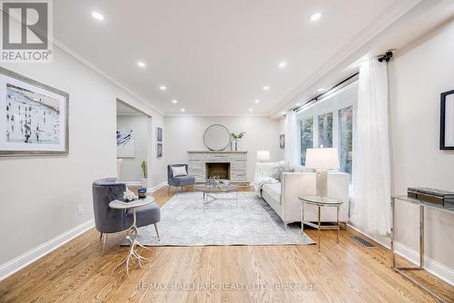 59 Sandringham Drive, Toronto, ON - Indoor Photo Showing Living Room With Fireplace