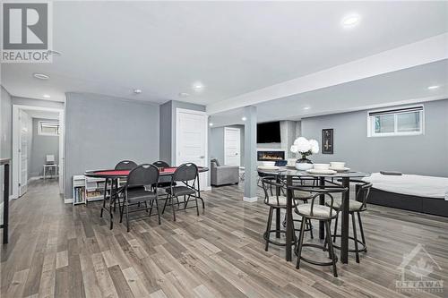 The professionally finished basement is not only elegantly designed but also incredibly spacious, providing ample room for all your activities. Whether you're looking to create a family entertainm - 708 Geneva Crescent, Embrun, ON - Indoor Photo Showing Dining Room