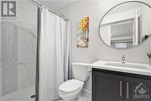 Continuing the home's theme of luxury and attention to detail, the lower-level bathroom features a walk-in shower with high-end finishes that mirror the quality found throughout the rest of the ho - 708 Geneva Crescent, Embrun, ON - Indoor Photo Showing Bathroom