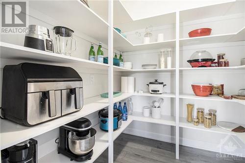 A standout feature of this property is the spacious and well-organized pantry. Designed with both functionality and style in mind, this pantry provides ample storage for all your kitchen essentials. - 708 Geneva Crescent, Embrun, ON - Indoor With Storage