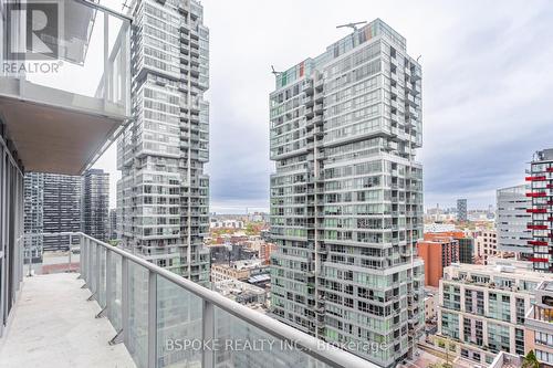 2104 - 126 Simcoe Street, Toronto, ON - Outdoor With Balcony With Facade