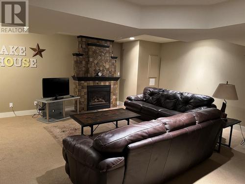 9732 Cameron Road, Vernon, BC - Indoor Photo Showing Living Room With Fireplace