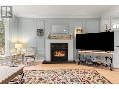 9732 Cameron Road, Vernon, BC - Indoor Photo Showing Living Room With Fireplace