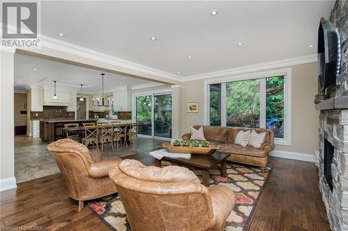 2057 Snow Crescent, Mississauga, ON - Indoor Photo Showing Living Room With Fireplace