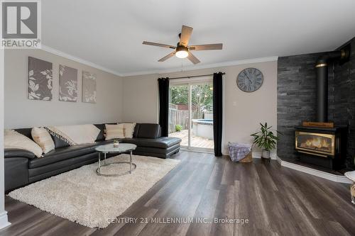 15 Hasting Square, Brampton, ON - Indoor Photo Showing Living Room With Fireplace