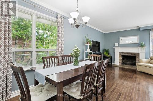 22 Crestview Avenue, Brampton, ON - Indoor Photo Showing Dining Room With Fireplace