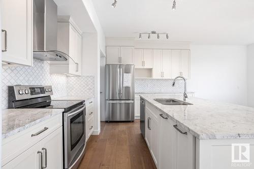 21351 96 Av Nw, Edmonton, AB - Indoor Photo Showing Kitchen With Double Sink With Upgraded Kitchen