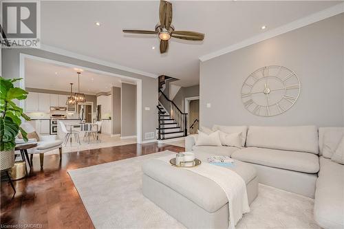 Family Room with Ravine View - 2366 Valleyridge Drive, Oakville, ON - Indoor Photo Showing Living Room