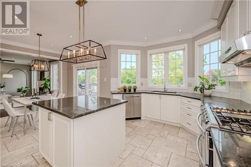 Kitchen with Ravine View - 2366 Valleyridge Drive, Oakville, ON - Indoor Photo Showing Kitchen With Upgraded Kitchen