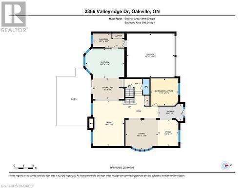 Main Level Floor Plan - 2366 Valleyridge Drive, Oakville, ON - Other