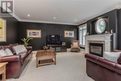 641 Greenwood Drive Unit# 1, Burlington, ON - Indoor Photo Showing Living Room With Fireplace