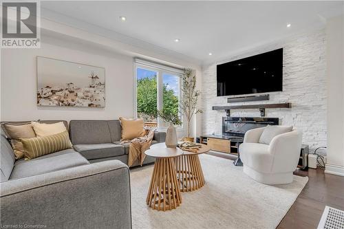 89 Acadian Heights, Brampton, ON - Indoor Photo Showing Living Room With Fireplace