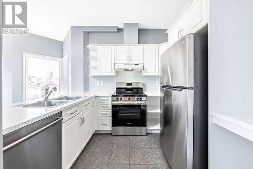 New stainless steel appliances - 1203, 1514 11 Street Sw, Calgary, AB - Indoor Photo Showing Kitchen With Double Sink