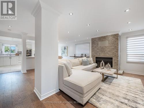 65 Westhampton Drive, Vaughan, ON - Indoor Photo Showing Living Room With Fireplace