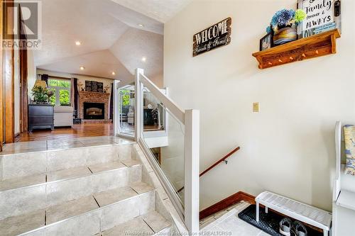 302 Applewood, Kingsville, ON - Indoor Photo Showing Other Room With Fireplace