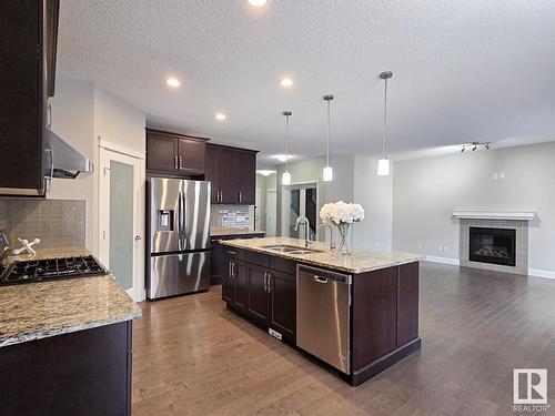 2226 Ware Co Nw, Edmonton, AB - Indoor Photo Showing Kitchen With Double Sink With Upgraded Kitchen