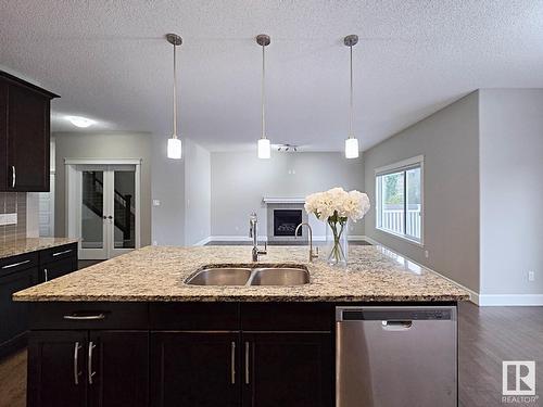 2226 Ware Co Nw, Edmonton, AB - Indoor Photo Showing Kitchen With Double Sink With Upgraded Kitchen