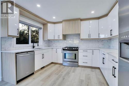 59 Douglas Shore Close Se, Calgary, AB - Indoor Photo Showing Kitchen With Upgraded Kitchen