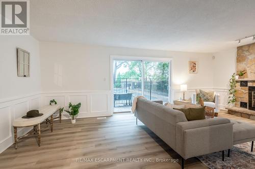 33 Cumminsville Drive, Hamilton, ON - Indoor Photo Showing Living Room With Fireplace