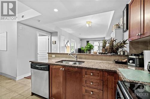 200 Besserer Street Unit#409, Ottawa, ON - Indoor Photo Showing Kitchen With Double Sink