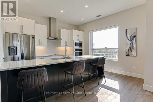 202 - 1696 Fiddlehead Place, London, ON - Indoor Photo Showing Kitchen With Double Sink With Upgraded Kitchen