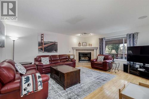 110 Citadel Meadow Bay Nw, Calgary, AB - Indoor Photo Showing Living Room With Fireplace