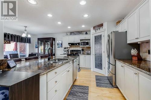 110 Citadel Meadow Bay Nw, Calgary, AB - Indoor Photo Showing Kitchen With Double Sink