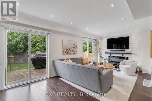 89 Acadian Heights, Brampton, ON - Indoor Photo Showing Living Room With Fireplace