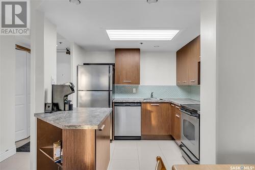 1408 311 6Th Avenue N, Saskatoon, SK - Indoor Photo Showing Kitchen With Stainless Steel Kitchen