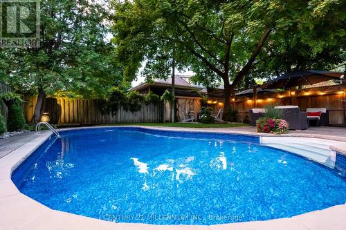 22 Frederick Street, Brampton, ON - Outdoor With In Ground Pool With Backyard