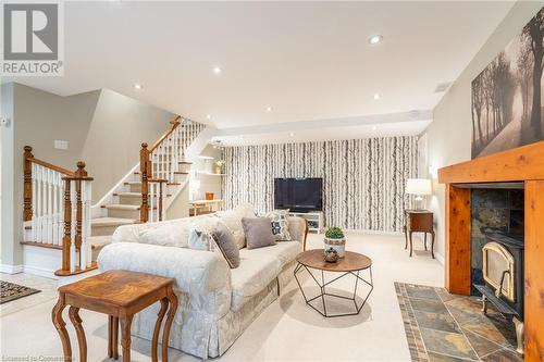 702 King Road, Burlington, ON - Indoor Photo Showing Living Room With Fireplace