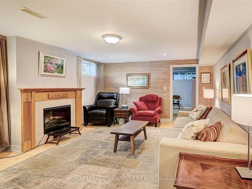 3157 The Credit Woodlands, Mississauga, ON - Indoor Photo Showing Living Room With Fireplace