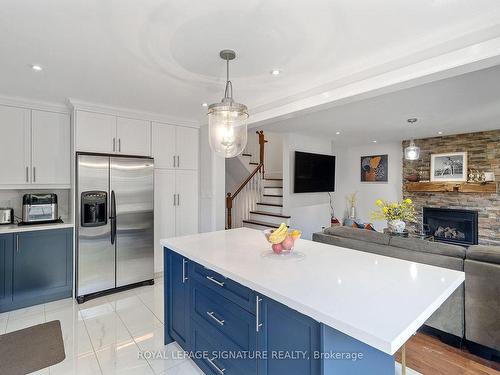 956 Huffman Cres, Milton, ON - Indoor Photo Showing Kitchen With Fireplace