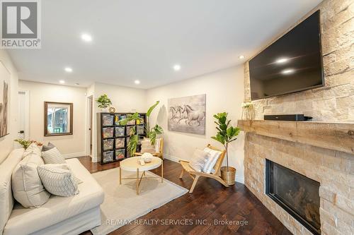 42 Madrid Crescent, Brampton, ON - Indoor Photo Showing Living Room With Fireplace