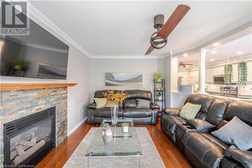 24 Furrows End, Brampton, ON - Indoor Photo Showing Living Room With Fireplace