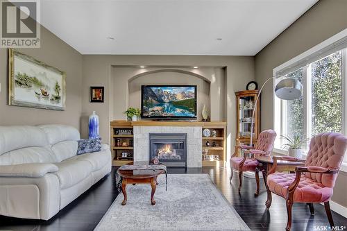 5262 Aviator Crescent, Regina, SK - Indoor Photo Showing Living Room With Fireplace