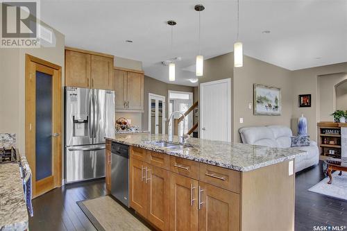 5262 Aviator Crescent, Regina, SK - Indoor Photo Showing Kitchen With Stainless Steel Kitchen With Double Sink With Upgraded Kitchen