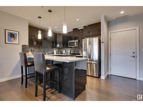 #505 10238 103 St Nw, Edmonton, AB - Indoor Photo Showing Kitchen With Upgraded Kitchen