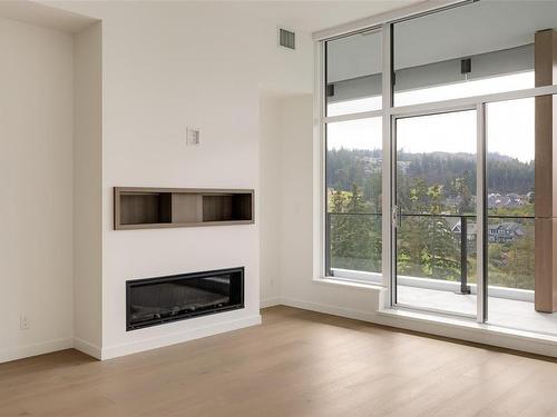 1603-2000 Hannington Rd, Langford, BC - Indoor Photo Showing Living Room With Fireplace