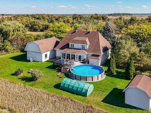 Vue d'ensemble - 1908 Rg Du Brûlé, Saint-Antoine-Sur-Richelieu, QC - Outdoor With Above Ground Pool